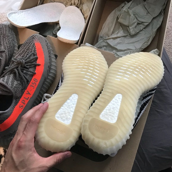 AUTHENTIC Yeezy Beluga V2 Gray and Orange